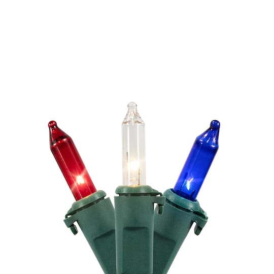 100ct. Red, White & Blue Mini Christmas String Lights